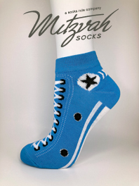 6 pairs Sneaker Socks Blue  Women's / Girls Socks Shoe Size 4-10