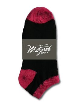 6 pairs Ringer Black Pink Socks  Women's / Girls Socks Shoe Size 4-10