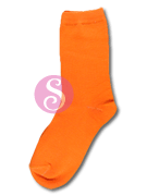 6 pairs Solid Orange Socks Women's / Girls Socks Shoe Size 4-10
