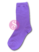6 pairs Solid Purple Socks Women's / Girls Socks Shoe Size 4-10