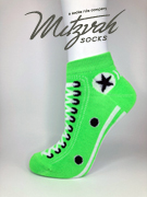 6 pairs Sneaker Socks Green v2 Women's / Girls Socks Shoe Size 4-10