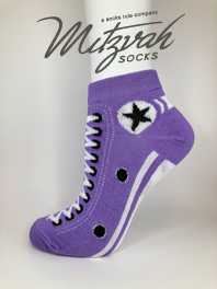 6 pairs Sneaker Socks Purple v3 Women's / Girls Socks Shoe Size 4-10