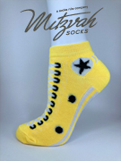 6 pairs Sneaker Socks Yellow  Women's / Girls Socks Shoe Size 4-10
