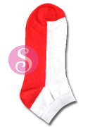 6 pairs Solid Bottom Neon Peach White Women's / Girls Socks Shoe Size 4-10