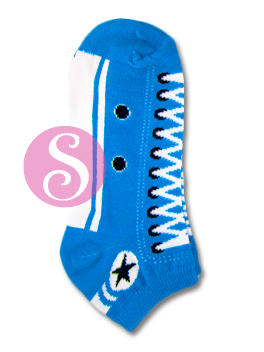 6 pairs Sneaker Socks Blue v2 Women's / Girls Socks Shoe Size 4-10
